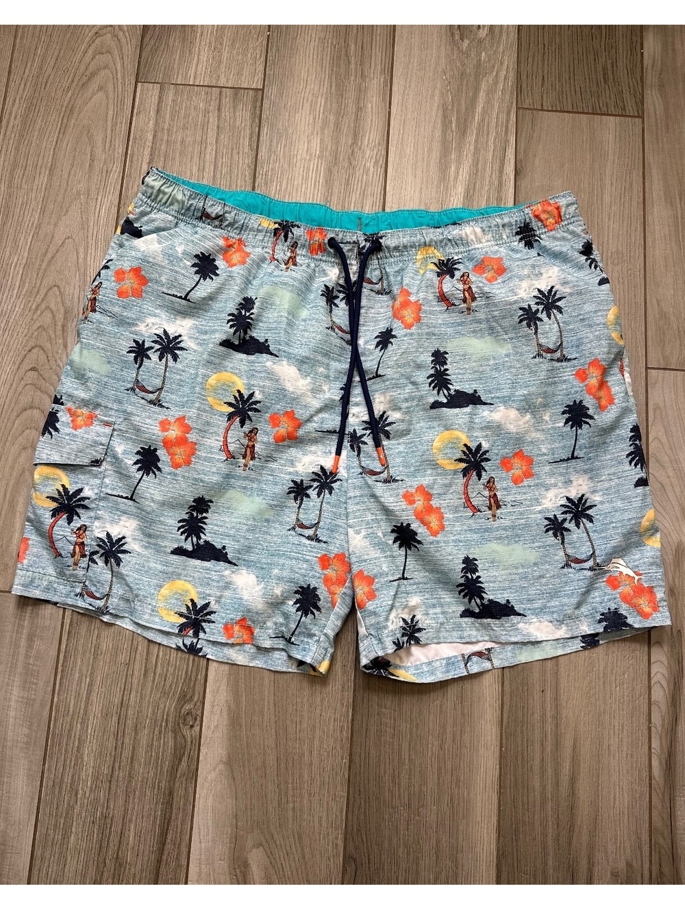 Tommy Bahama Men's XXL Tropical Print Swim Trunks